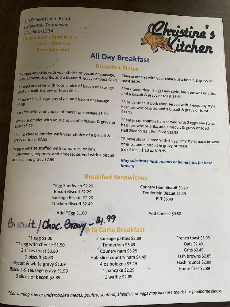 Christine's Kitchen Menu image 3